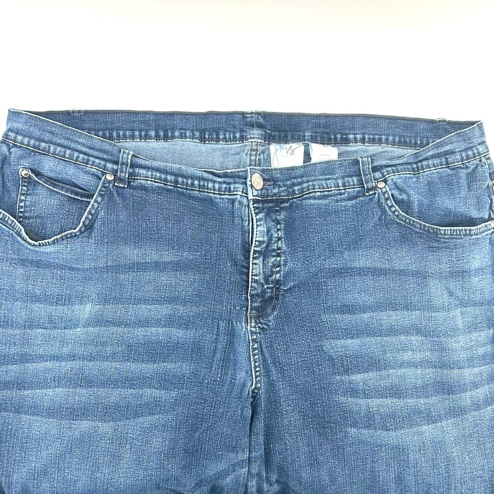 JMS Just My Size Womens 26W Blue Denim Stretch Straight Leg Jeans Tapered Leg